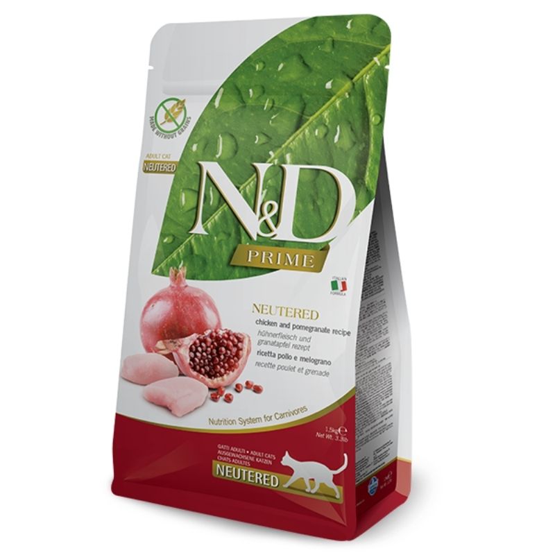 Farmina Dry Food - N&D Prime Cat Chicken & Pomegranate Neutered Adult
