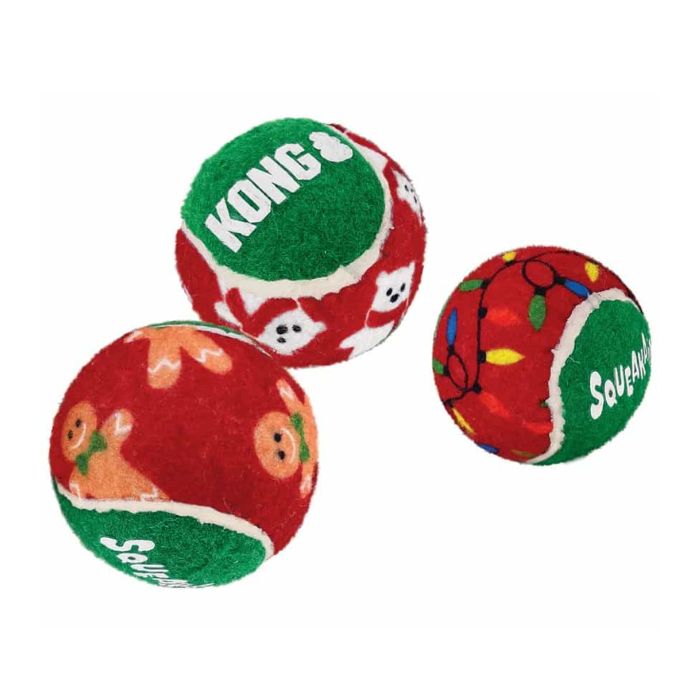 Kong Dog Toys - Holiday SqueakAir® Balls 6-pk (Limited Christmas Edition)