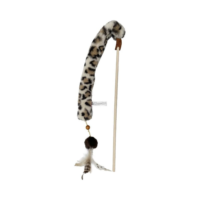 GiGwi Cat Toys - Eco Line Feather Teaser with Crincklesand Silvervine Leaves