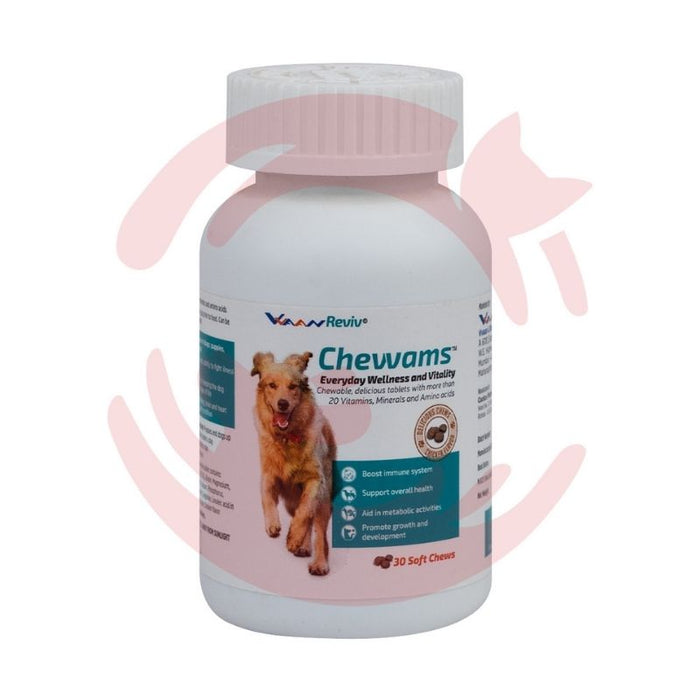 Vvaan Reviv Chevvams Soft Chews for Dogs (30 tablets)