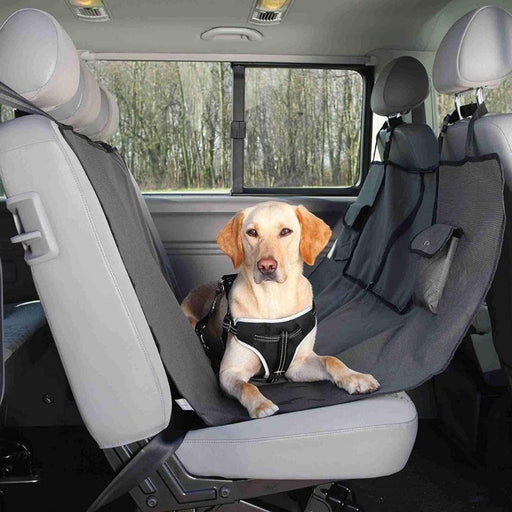Trixie Car Seat Cover with Two Pockets for Dogs - Black/Brown