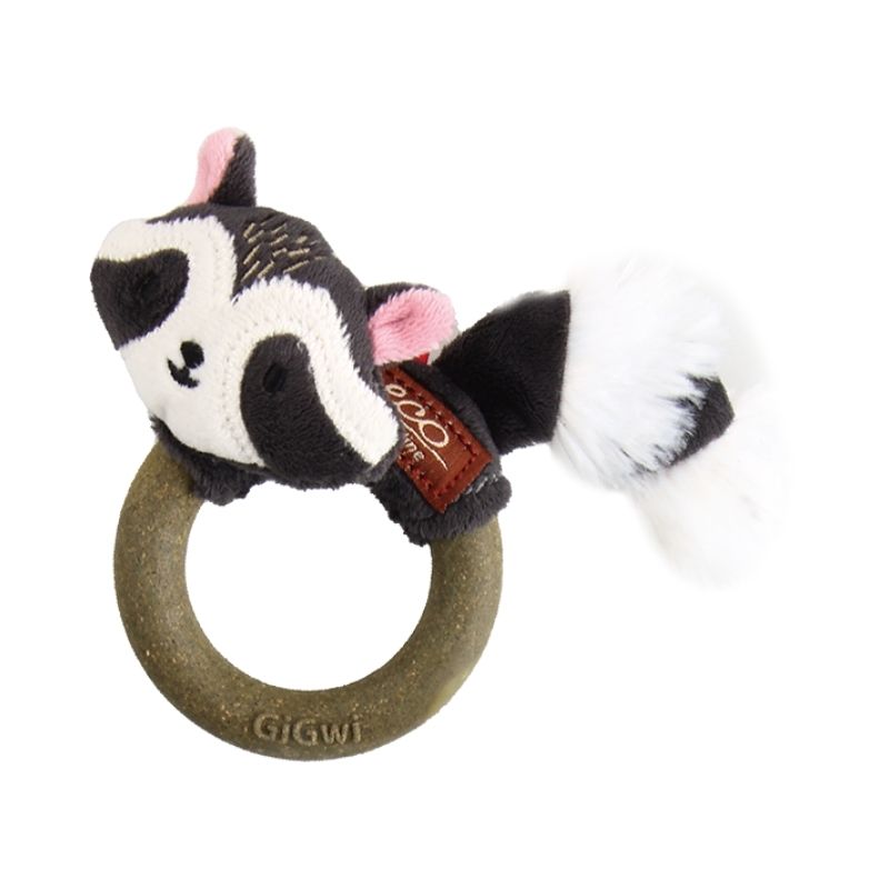 GiGwi Cat Toys - Catch & Scratch Eco Line with Silvervine Ring - Raccoon