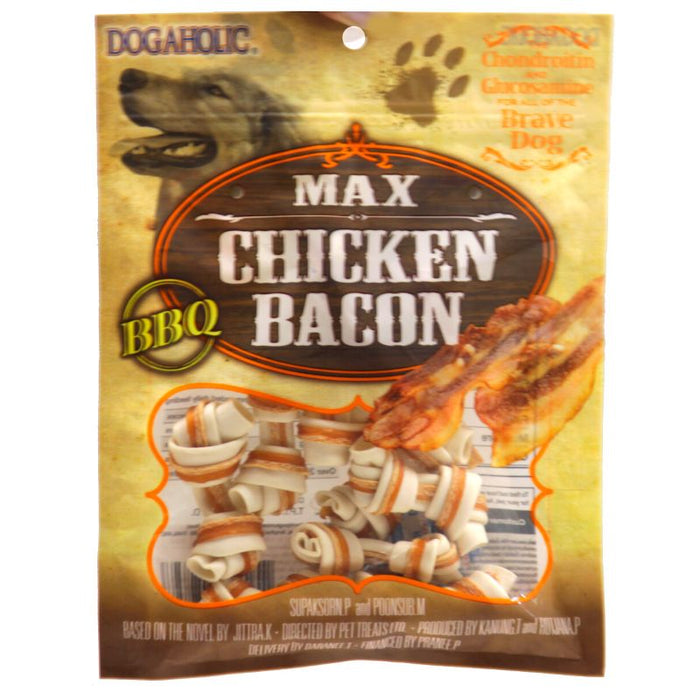Dogaholic Dog Treats - Max Chicken Bacon Bones BBQ (131g)