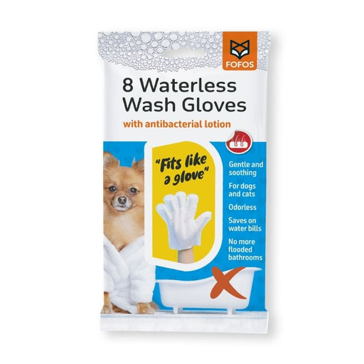 FOFOS Waterless Glove Baths for Cats and Dogs (Pack of 8 Gloves)
