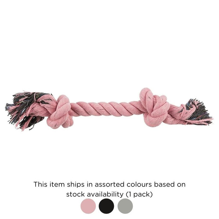 Trixie Dog Toys - Playing Rope in assorted Colours (Pink/Grey/Black) - Pack of 1