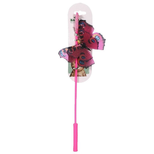 Basil Cat Toys - Cat Teaser Stick with Butterfly and Bell