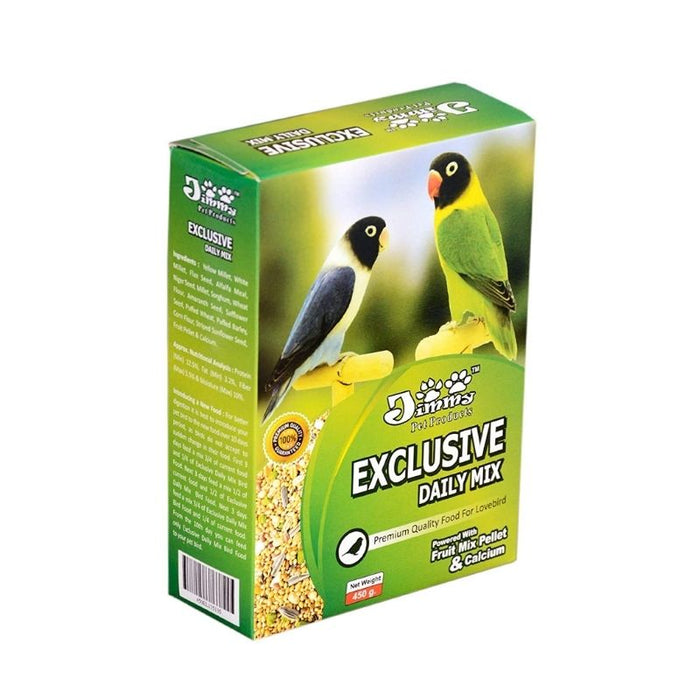 JiMMy Exclusive Daily Mix Bird Food for Lovebirds (400g)