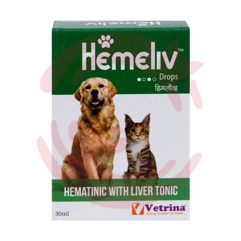 VetrinaÂ Hemeliv Drops Hematinic with Liver Tonic for Dogs and Cats (30ml)