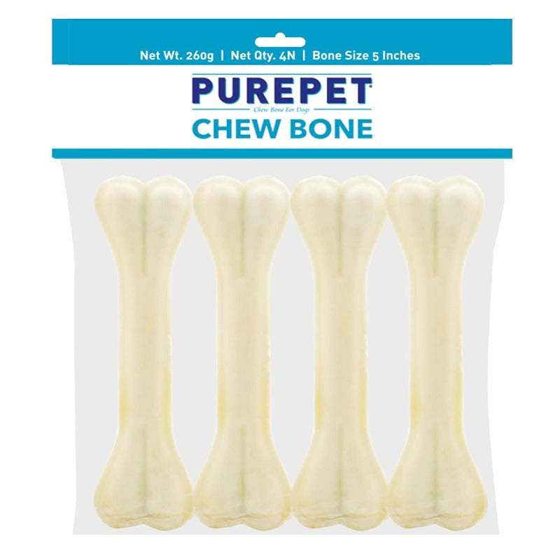 Purepet Dog Treats - Pressed Chew Bones (Pack of 4 bones)