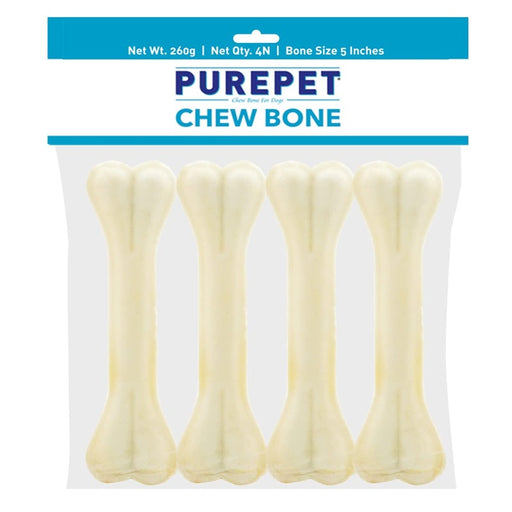 Purepet Dog Treats - Pressed Chew Bones (Pack of 4 bones)