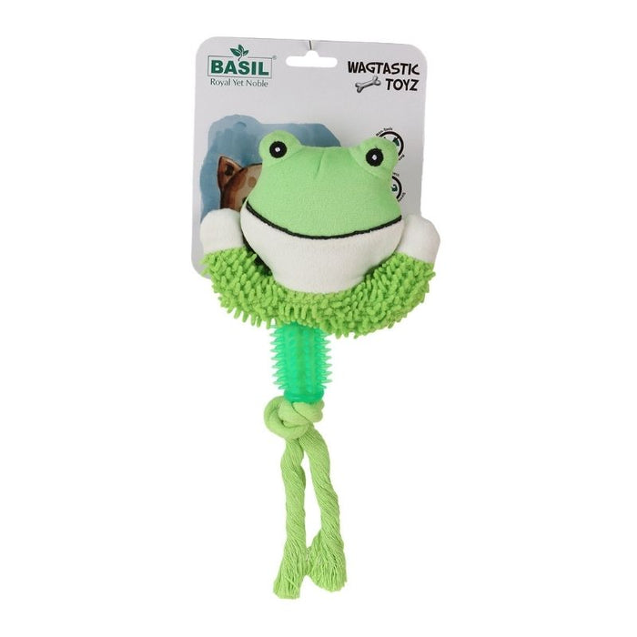 Basil Dog Toys - Squeaky Frog Face