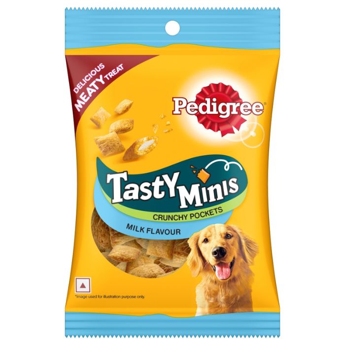 Pedigree Tasty Minis Crunchy Pockets Adult Dog Treat - Milk Flavour â€“ 60g