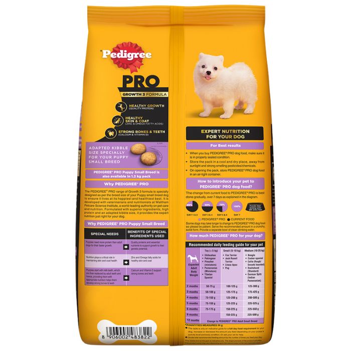 Pedigree PRO Dry Dog Food - Puppy Small Breed (2-9 months)