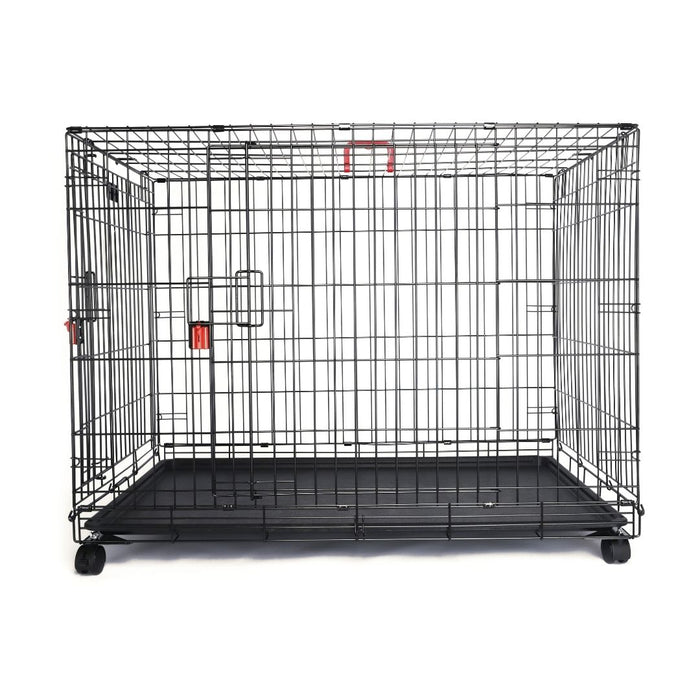 M-Pets Voyager Wire Crate 2 Doors and Wheels For Cats & Dogs
