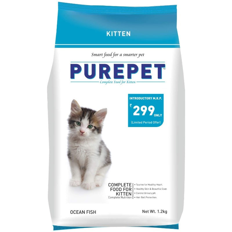 Purepet Dry Food for Kittens - Ocean Fish (1.2kg)