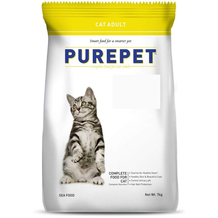 Purepet Dry Cat Food - Seafood (7kg + 20% Extra Free Inside!)
