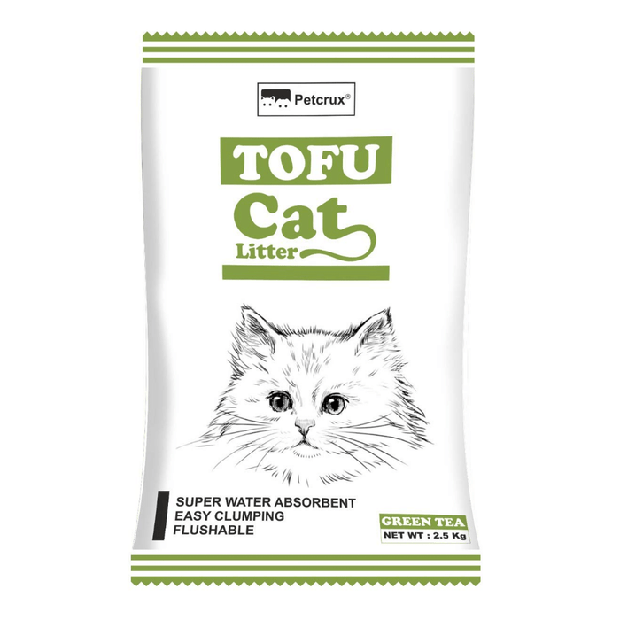 Petcrux Natural Tofu Cat Litter - Green Tea (2.5kg)