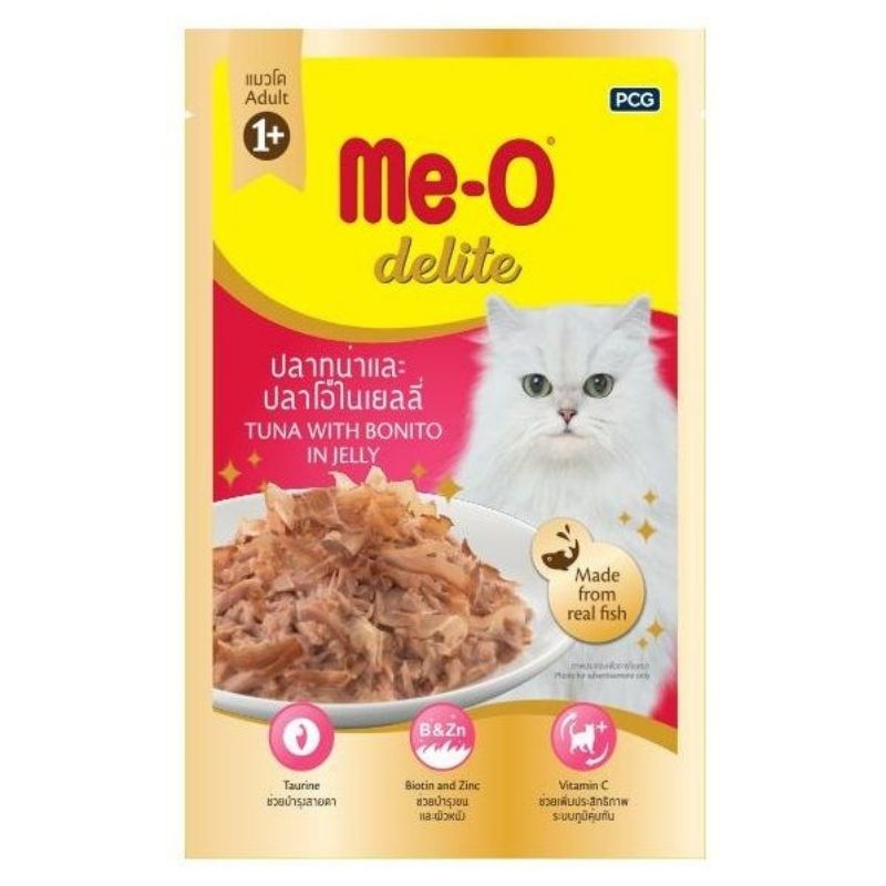 Me-O Delite Wet Cat Food - Tuna with Bonito in Jelly (70g)