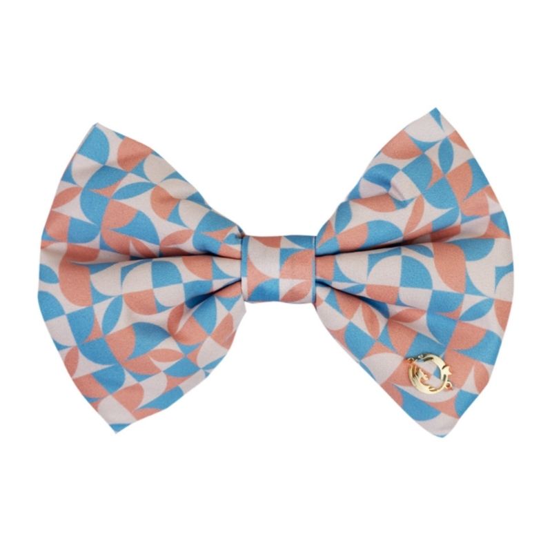 Petsy Bow For Cats & Dogs - Orange Geometric
