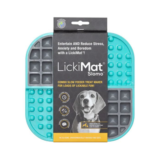 SloMo - LickiMat Slow Feeder for Dogs - Enhances oral hygiene, protects teeth and gums, and soothes cats by releasing endorphins.