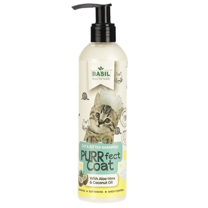 Basil Purrfect Coat Shampoo for Cats and Kittens (300ml)