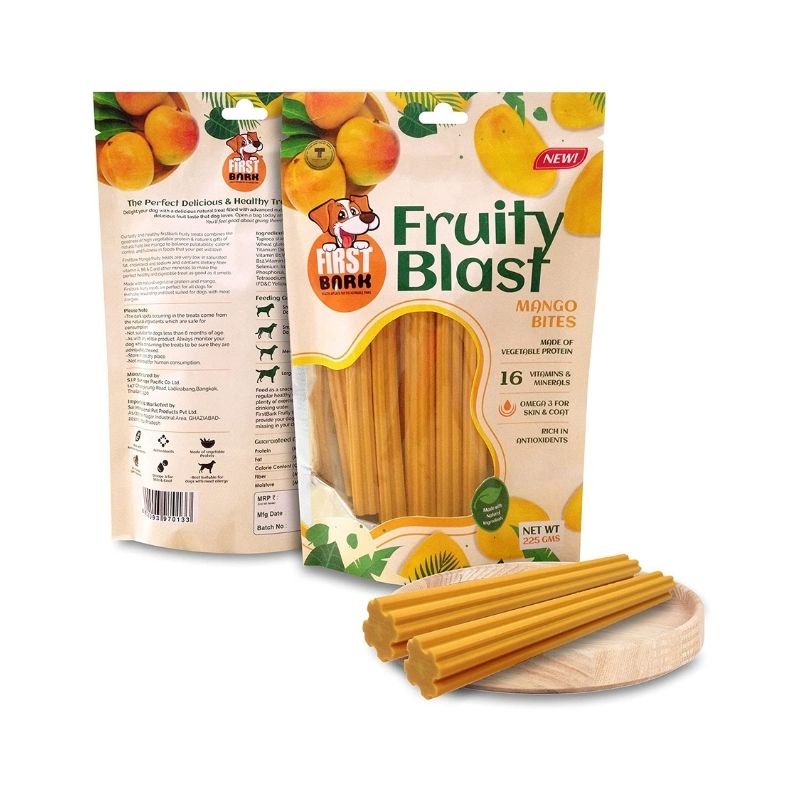 First Bark Dog Treats - Fruity Blast - Mango Bites (225g)
