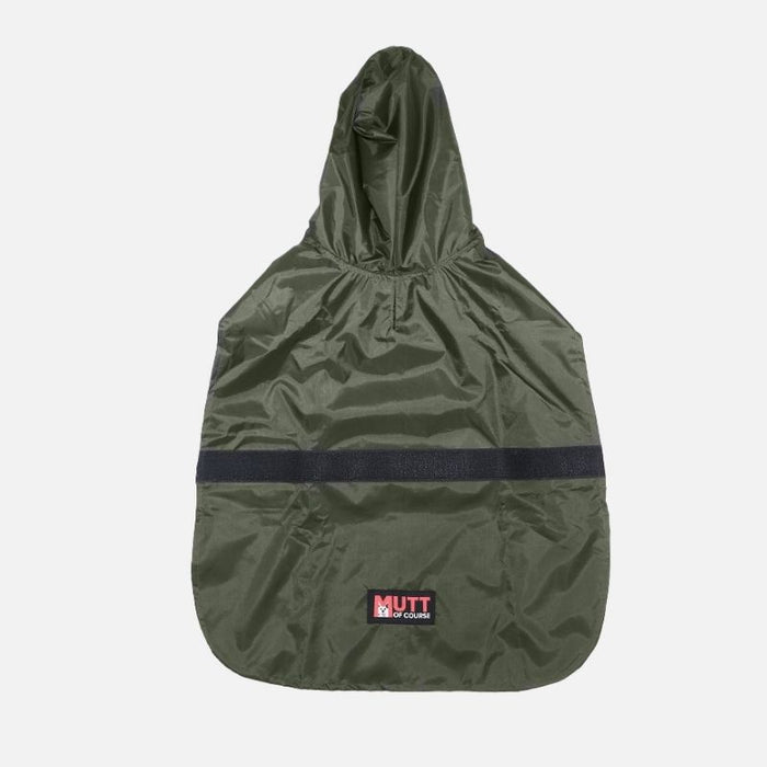 Mutt Of Course Dog Raincoat - Olive Green