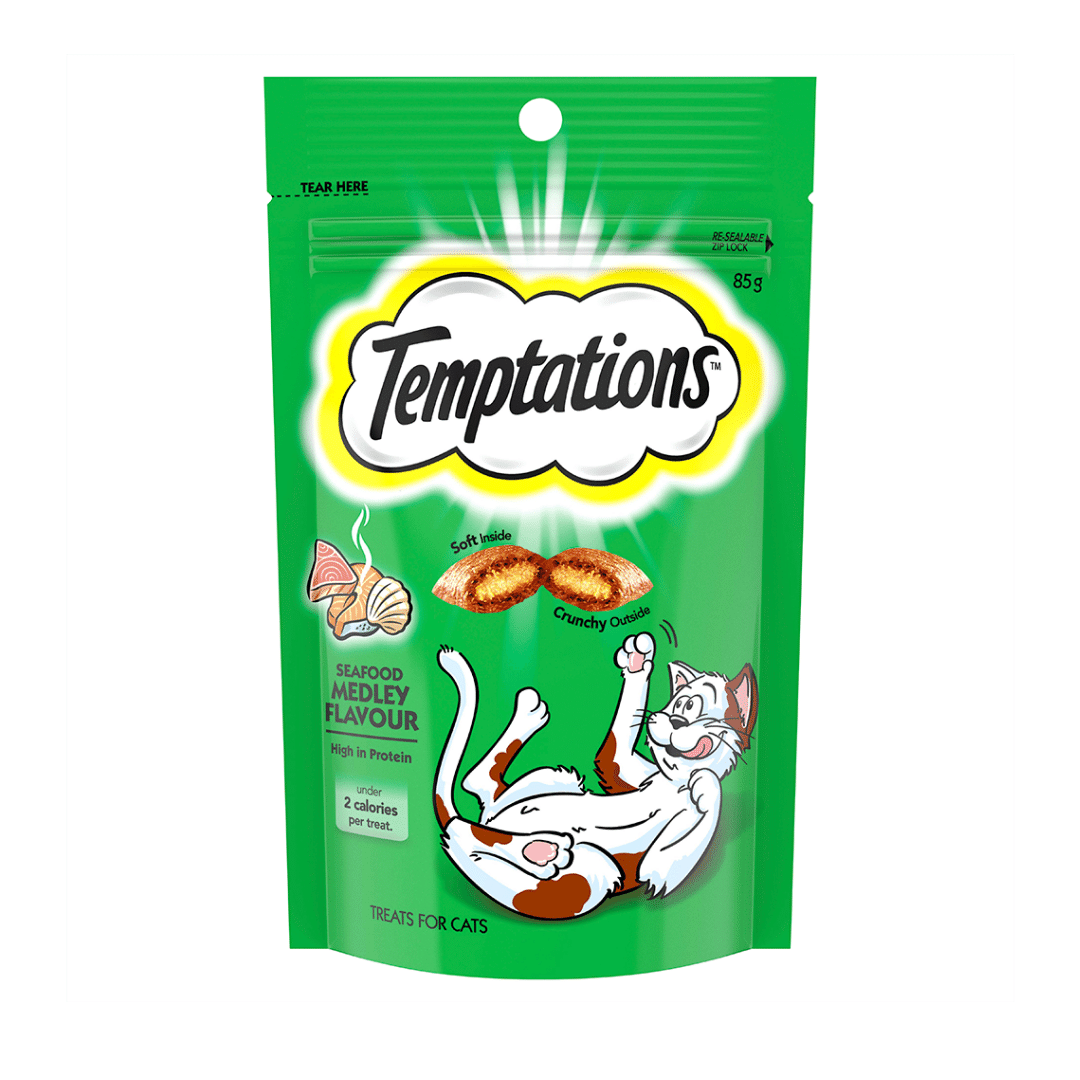 Temptations Cat Treats - Seafood Medley Flavor - 85g