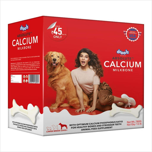 Drools Dog Supplement for Large Breeds - Absolute Calcium Milk Bone