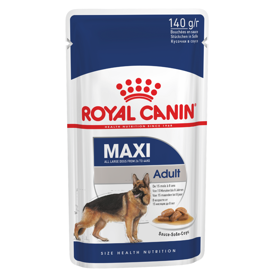 Royal Canin Maxi Adult Wet Dog Food (10 x 140g Gravy Pouches)