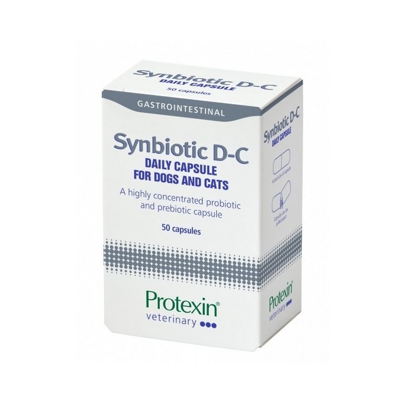 Protexin Synbiotic D-C Gastrointestinal Capsules for Dogs and Cats (50 capsules)