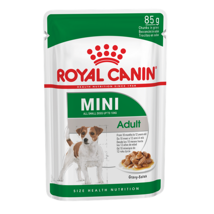 Royal Canin Mini Adult Wet Dog Food (12 x 85g Gravy Pouches)