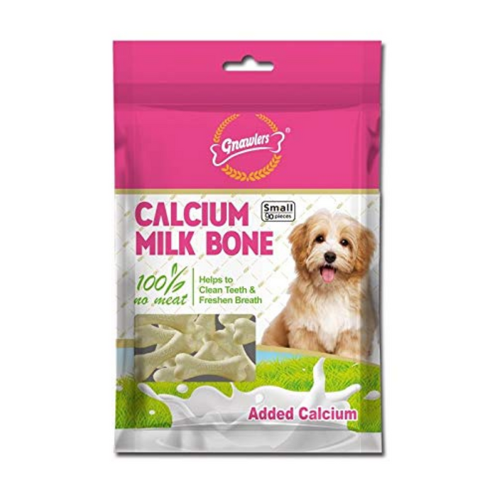 Gnawlers Dog Treats - Calcium Milk Bone (Small Bone Treats)
