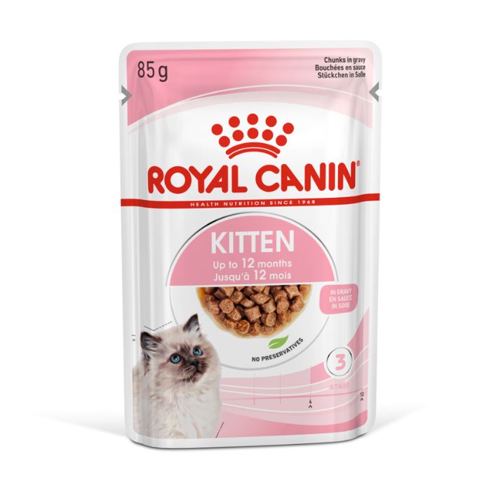 Royal Canin Instinctive Kitten Gravy Wet Cat Food (85g x 12 Pouches)