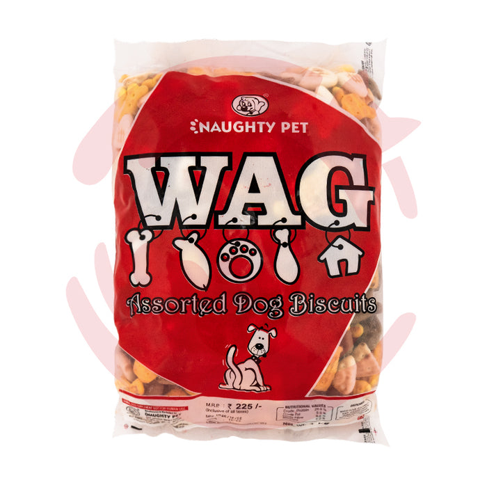 Naughty Pet Dog Treats - "Wag" Biscuits (1kg)