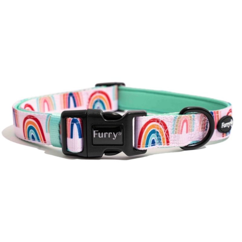 Furry&Co Comfort Collar for Dogs - Raining Rainbows