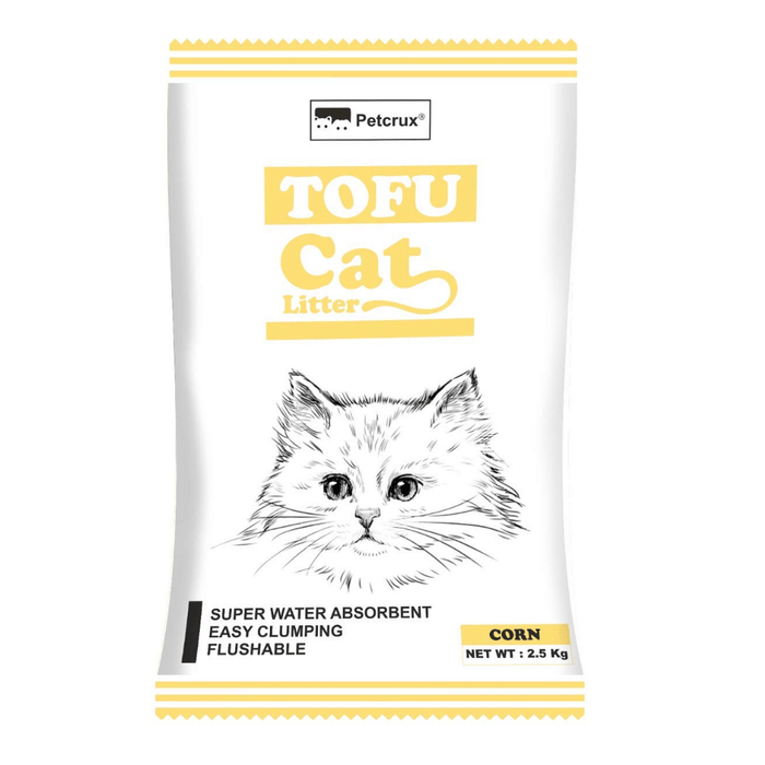 Petcrux Natural Tofu Cat Litter - Corn (2.5kg)