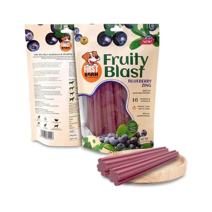 First Bark Dog Treats - Fruity Blast - Blueberry Zing (225g)
