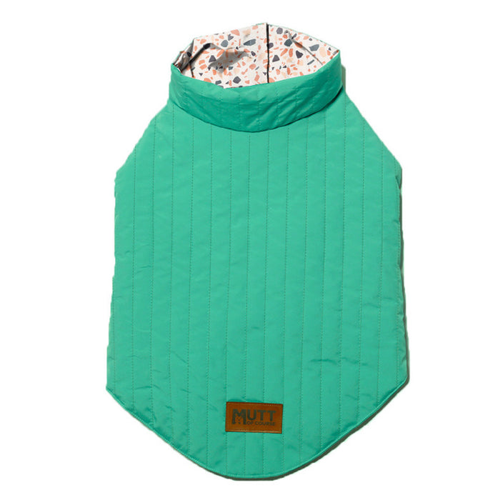 Mutt Of Course Reversible Dog Jacket (Wind and Waterproof) - Retro Green