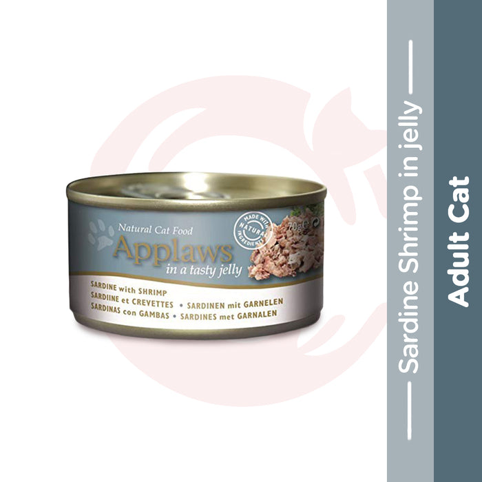 Applaws Wet Cat Food - Sardine Shrimp in Jelly (70g x 12 Cans)