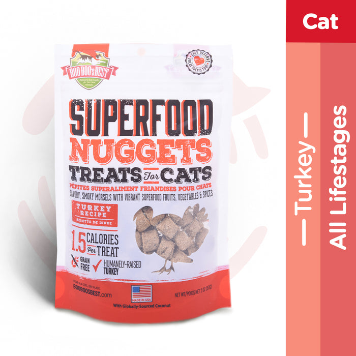 Boo Boo's Best SuperFood Nuggets Cat Treats - Turkey (57g)