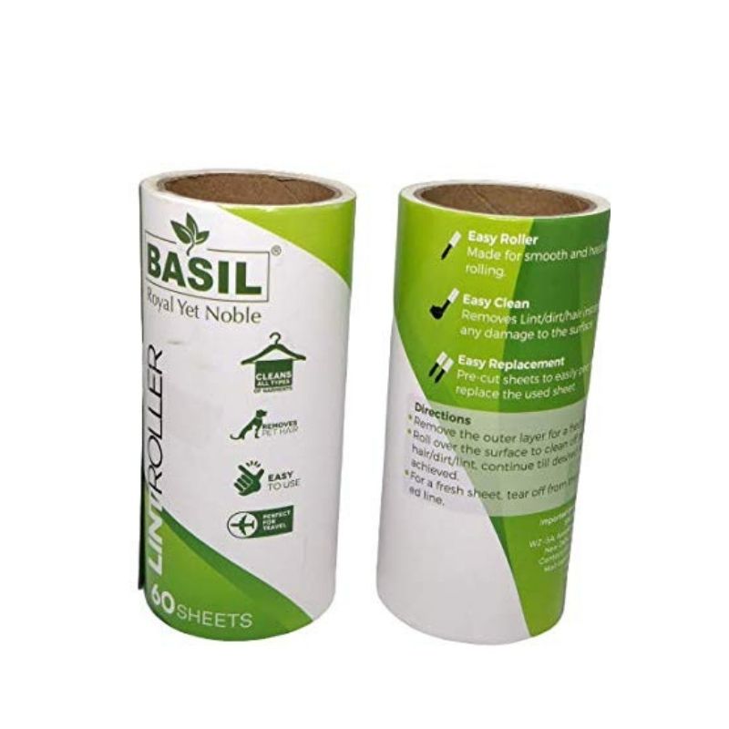 Basil Lint-Free Roller Refills - Pack of 2 (2 x 60 sheets)