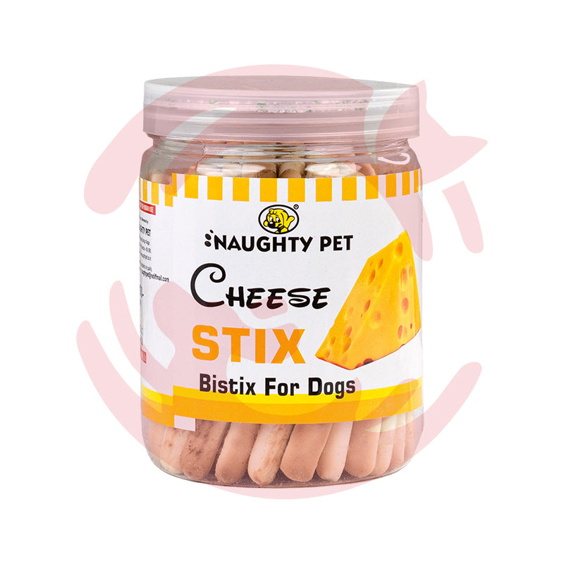 Naughty Pet Dog Treats - Cheese Stix Jar (Veg) (300g)