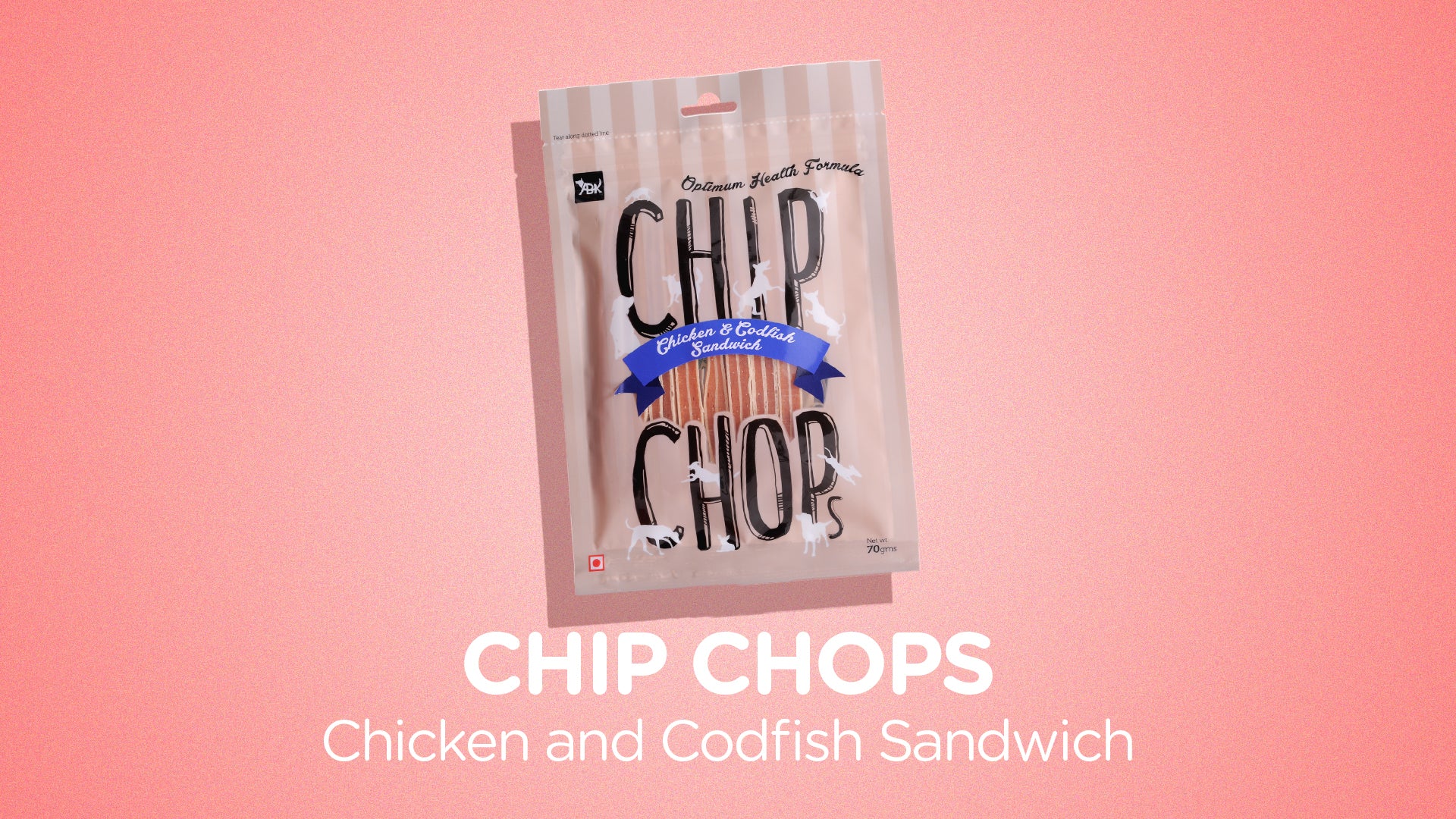 Chip Chops Dog Treats - Chicken & Codfish Sandwich