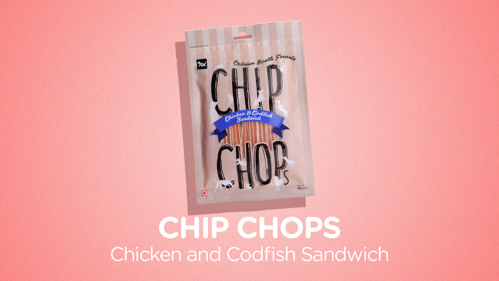 Chip Chops Dog Treats - Chicken & Codfish Sandwich