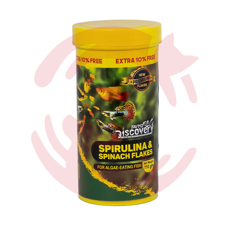 Taiyo Pluss Discovery Fish Food - Spirulina and Spinach Flakes