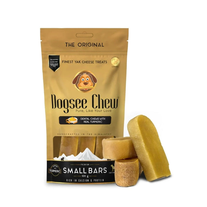 Dogsee Chew - Dental Chews for Small Dogs - Turmeric Small Bars