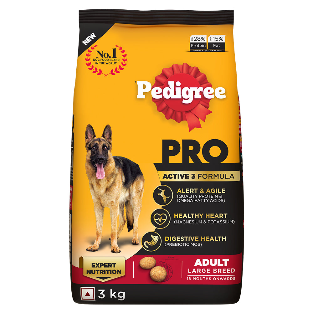 Pedigree PRO Dry Dog Food - Active Adult Dogs Large Breed (18+ Months)