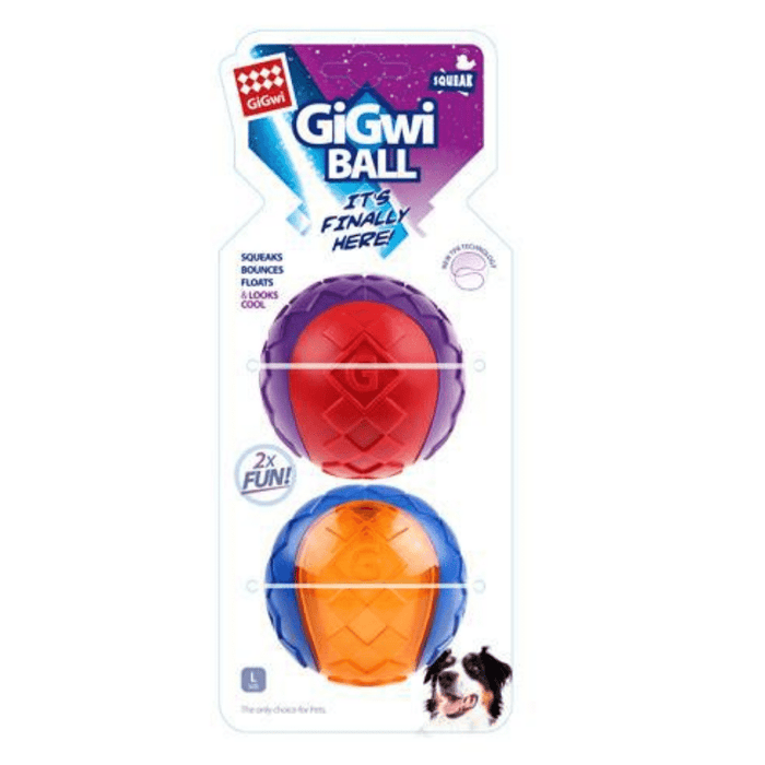 GiGwi Ball Squeaker - Large - 2 Pack