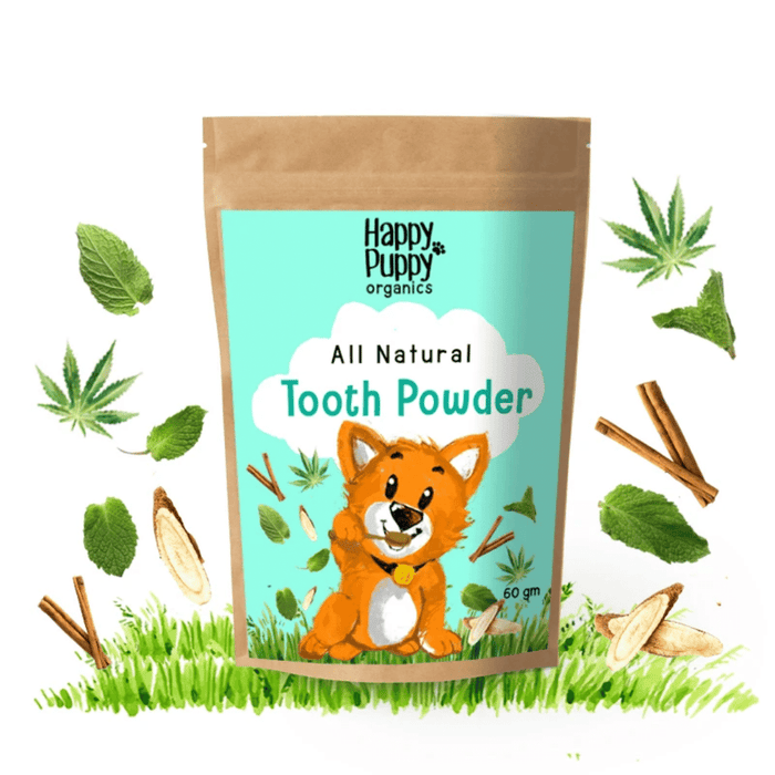 Happy Puppy Organics - All Natural Tooth Powder for dogs with Hemp (60g)